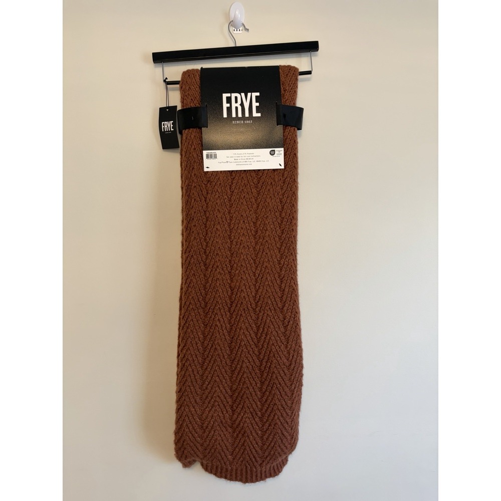 NWT FRYE Faux Mohair Oversized Throw Blanket 50" x 70" Rust Brown‎ Neutral Home
